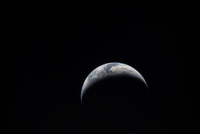 Crescent Earth on the return coast